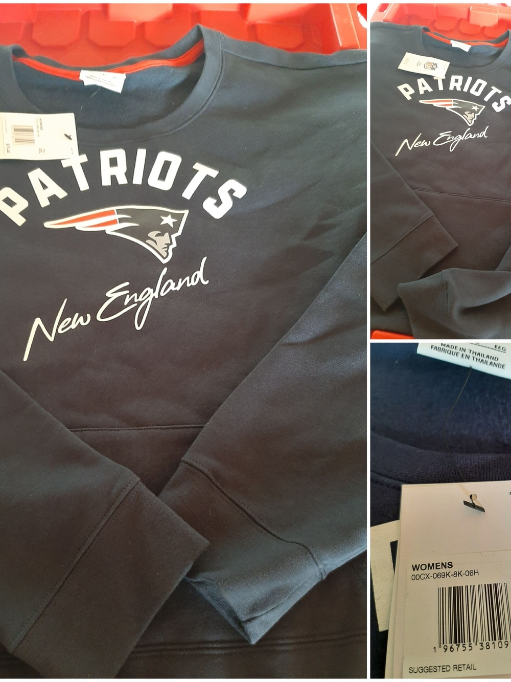 New England Patriots Nike Navy Crewneck Sweatshirt Womens XXL Brand New